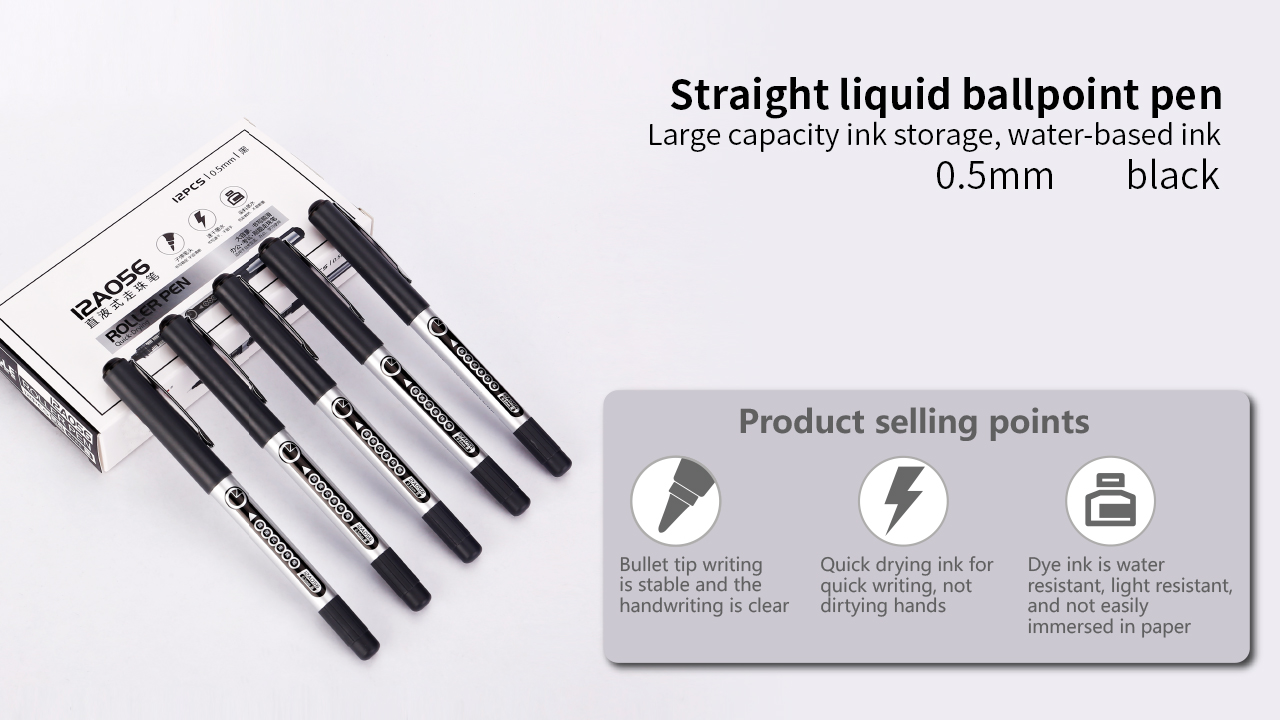 Eagle 12A056 Wholesale Price Stationery Gel Pen Set Plastic Black Bulk Gel Pens for Office Usage