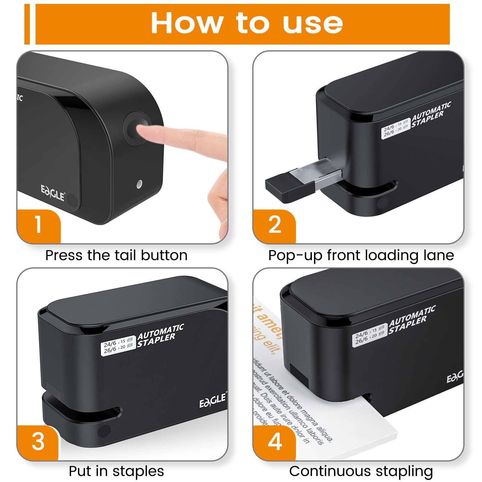 Eagle EG-1610BA Automatic Electric Stapler