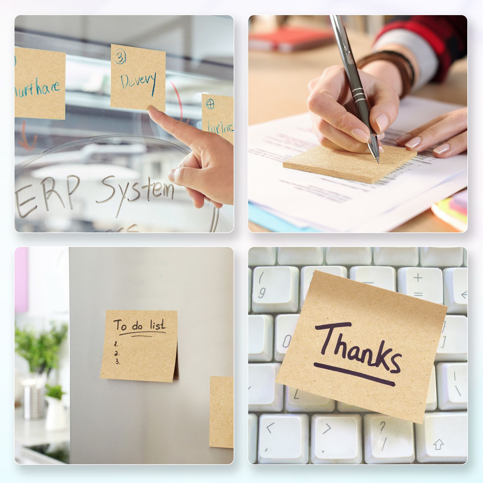 Usage of Eagle 654-4KP Kraft Paper Sticky Notes