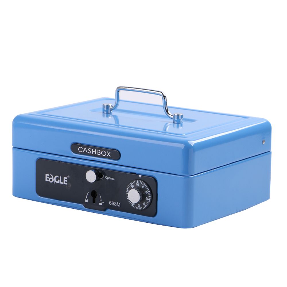 Eagle 668M Metal Cash Box for Businesses Cashier and Petty Cash