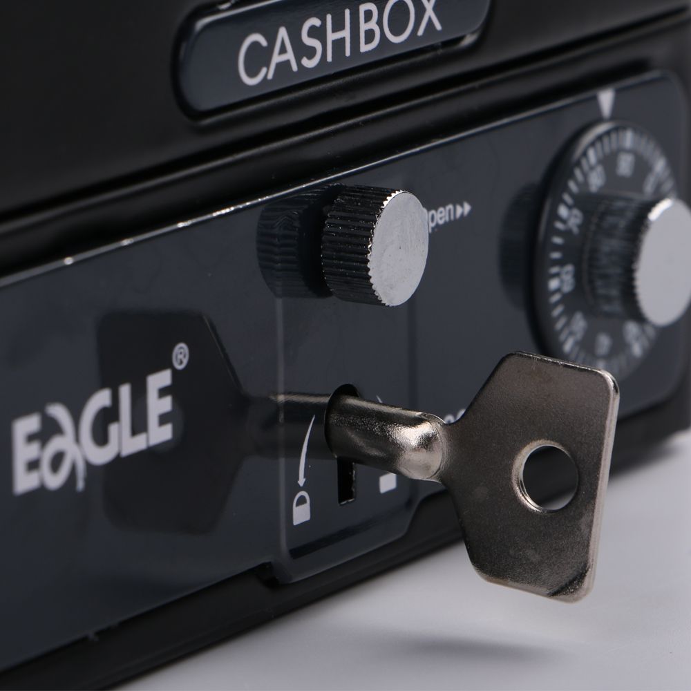 Eagle 668M Metal Cash Box for Businesses Cashier and Petty Cash