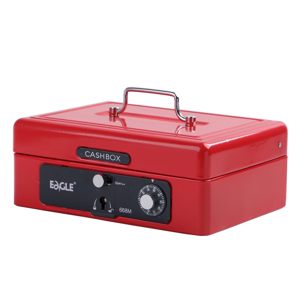 Eagle 668M Metal Cash Box for Businesses Cashier and Petty Cash