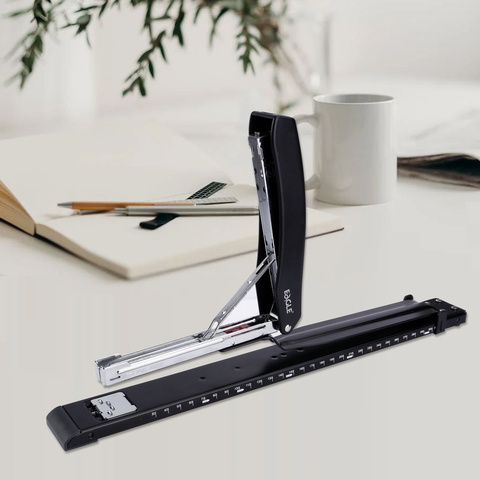 Eagle 950L Desktop Long-Arm Style Paper Stapler Stationery Plastic Office Stapler For Office Supplies