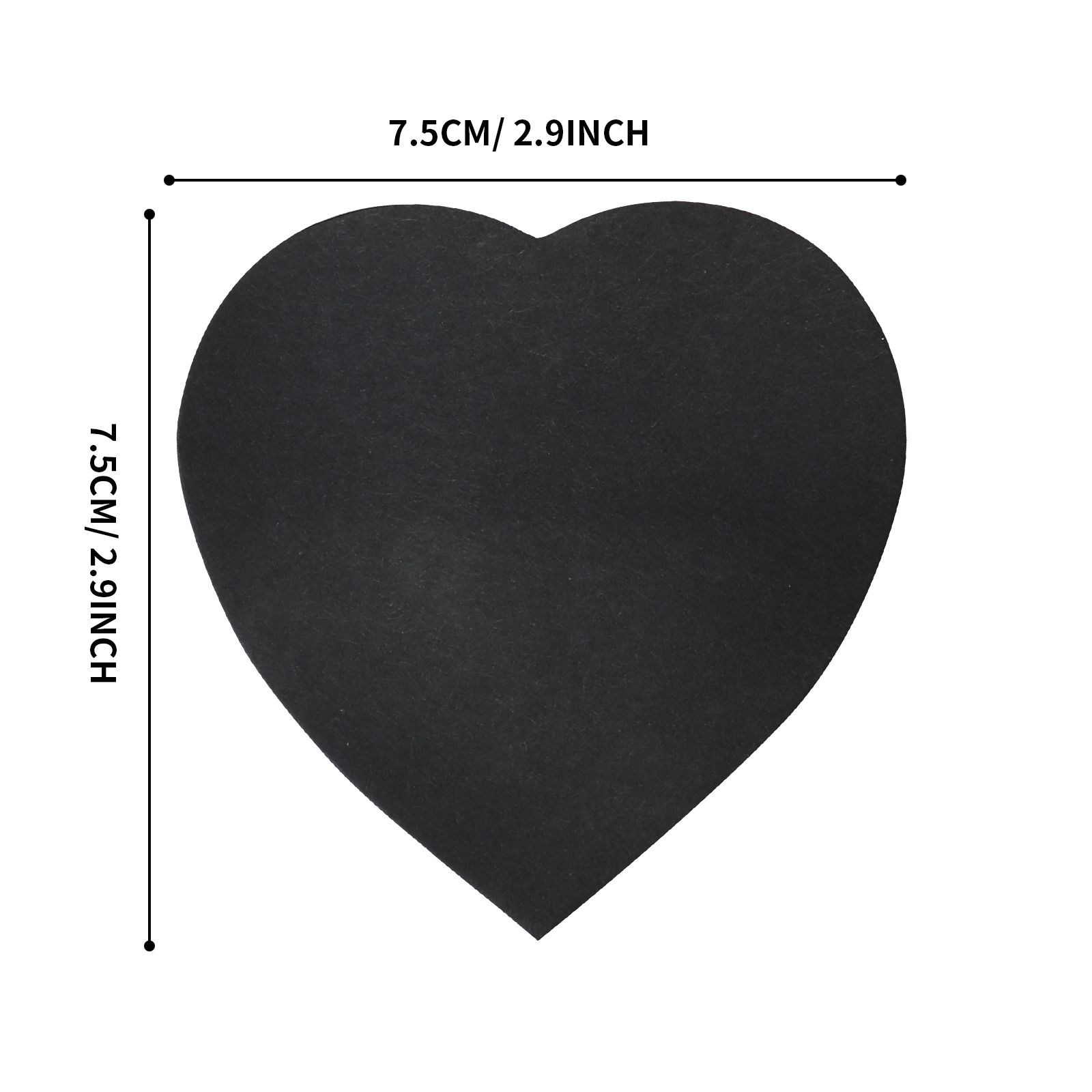 EAGLE Hot Sale Office Stationery Heart Shaped Sticky Notes 100 Sheets Creative Sticky Paper B601 Black Self Sticky Note Pads