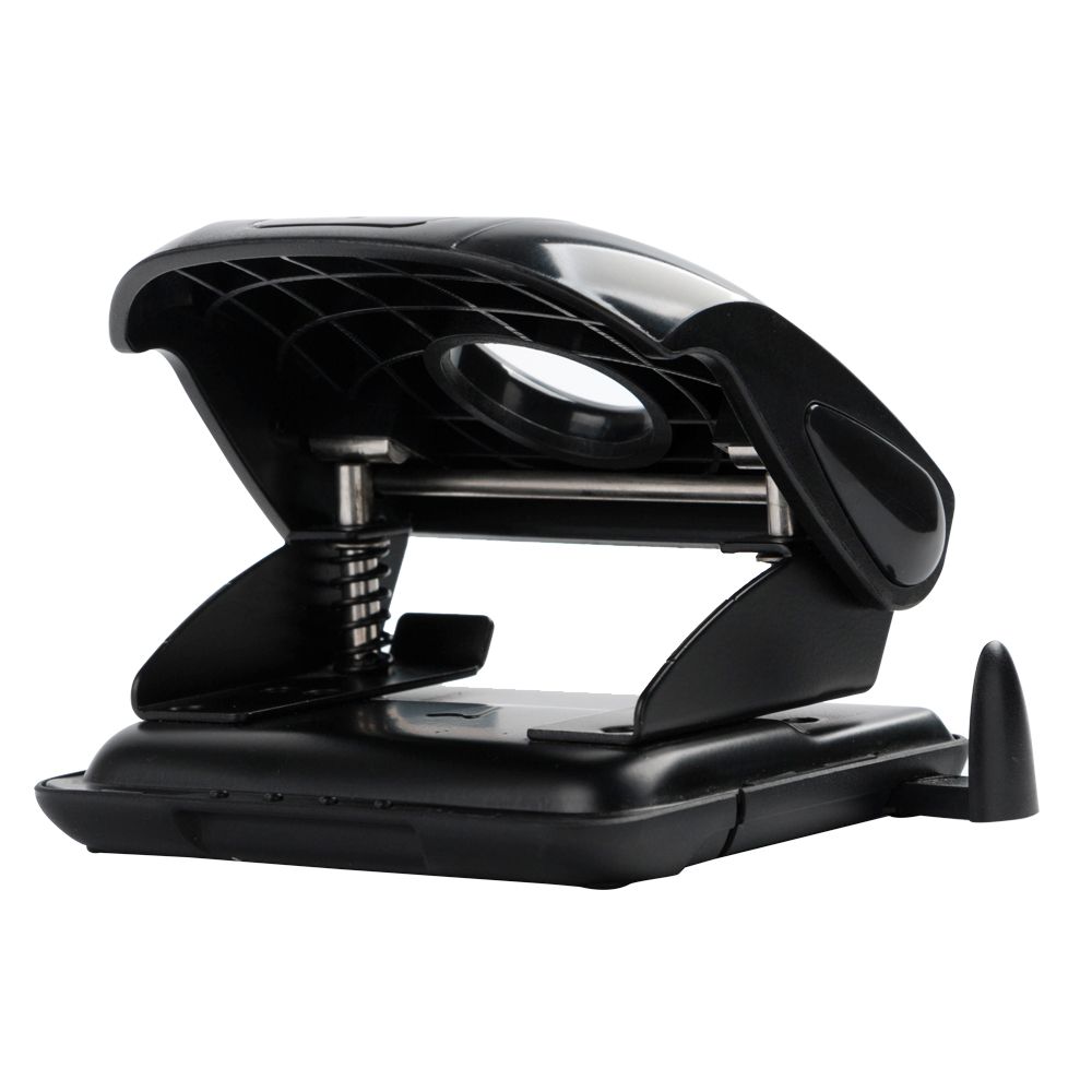 EAGLE Hole Punch Manual Paper Puncher Plastic 2 Hole Paper Punch Office Desktop 20 Sheets 80mm Black P5180M