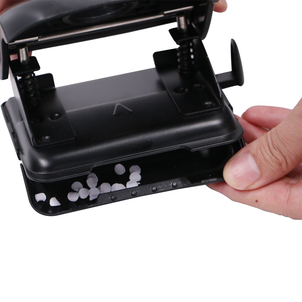 EAGLE Hole Punch Manual Paper Puncher Plastic 2 Hole Paper Punch Office Desktop 20 Sheets 80mm Black P5180M