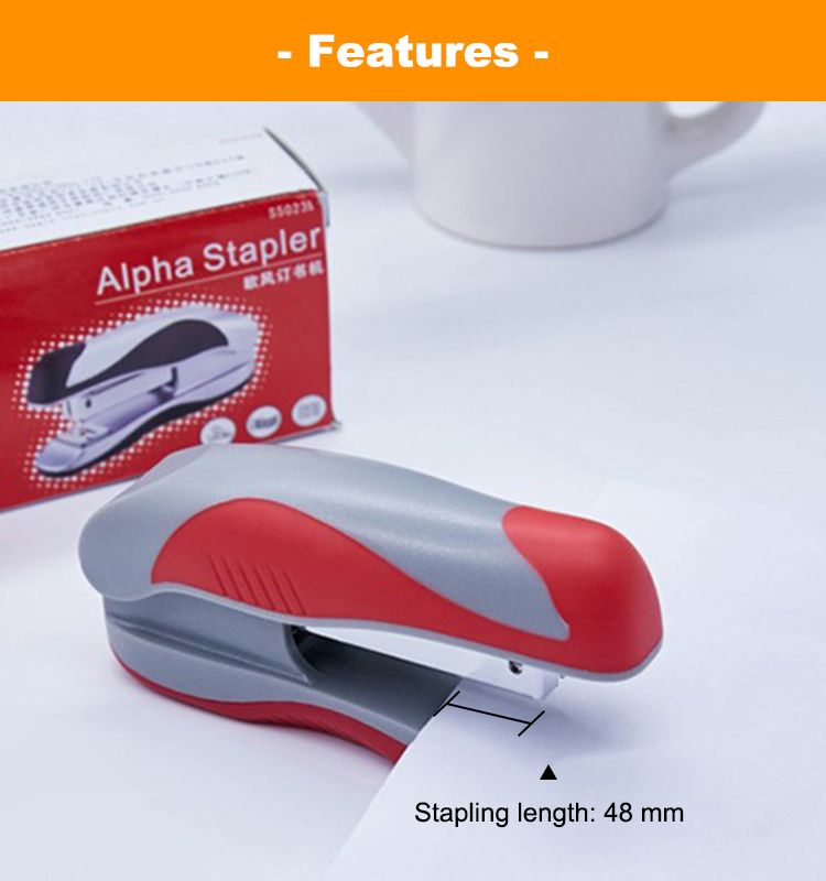 Eagle High Quality Staplers Stationery 26/6 Plastic Flat Clinch Long-Arm Stapler For Office Supply