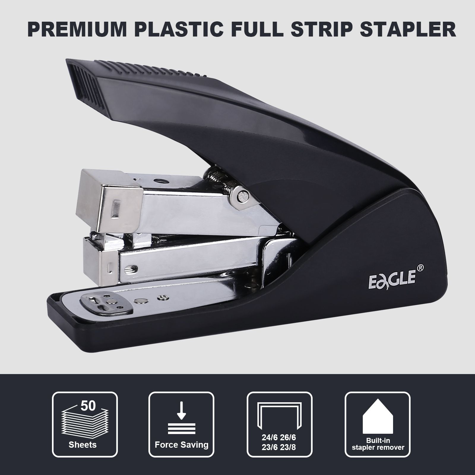 Eagle High Quality MiNi staplers 24/6 Professional Force Saving S5170 Full Strip Stapler For Office Usage