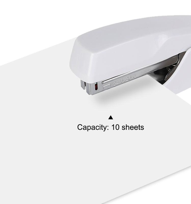 EAGLE New Staplers Stationery White 20 Sheets 24/6 26/6 Half Strip Plastic Stapler S6108 for Office Supply School Usage