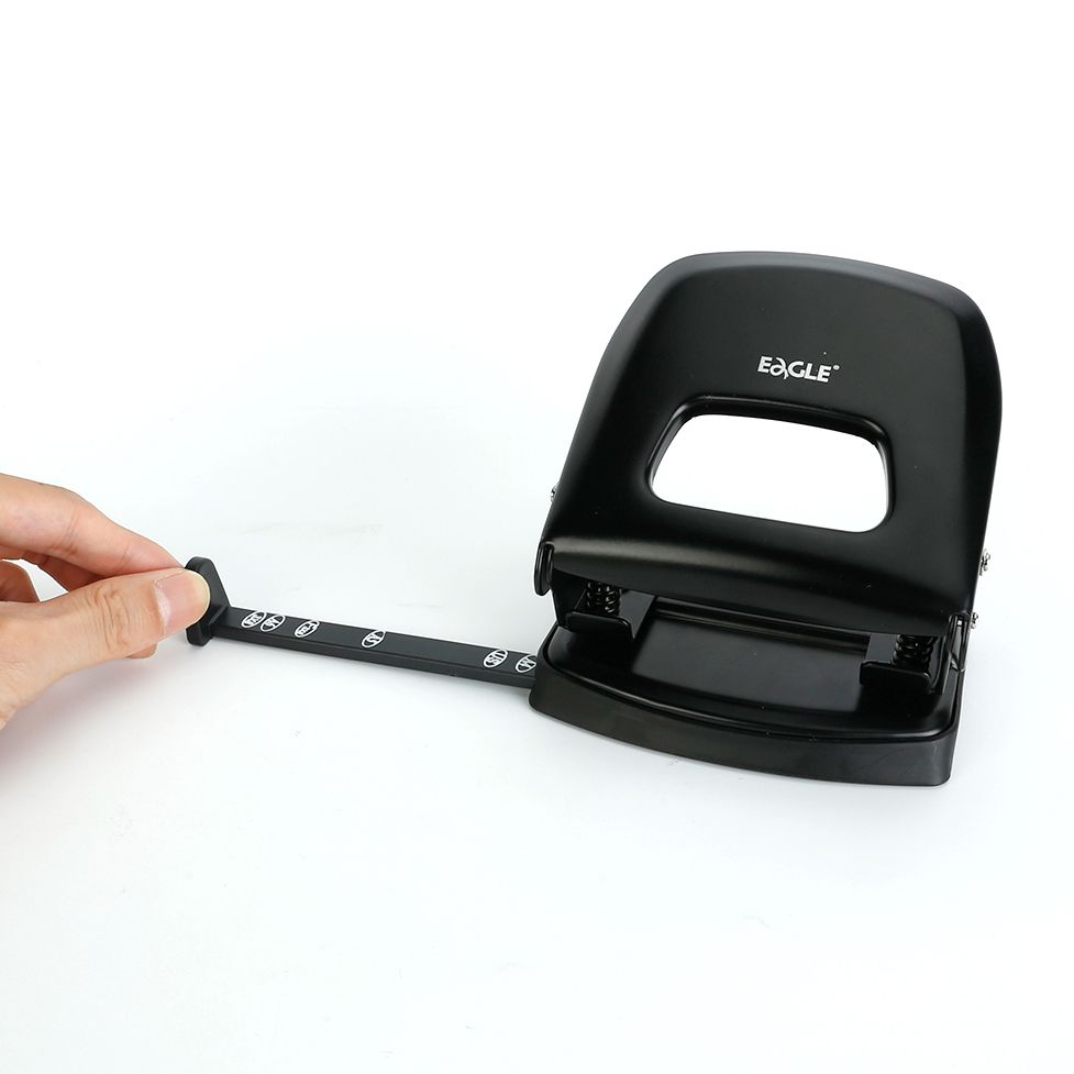 Eagle Office Portable 2 Hole Punch Metal Flat Puncher P7108 Manual Paper Punching Tool for 25 Sheets