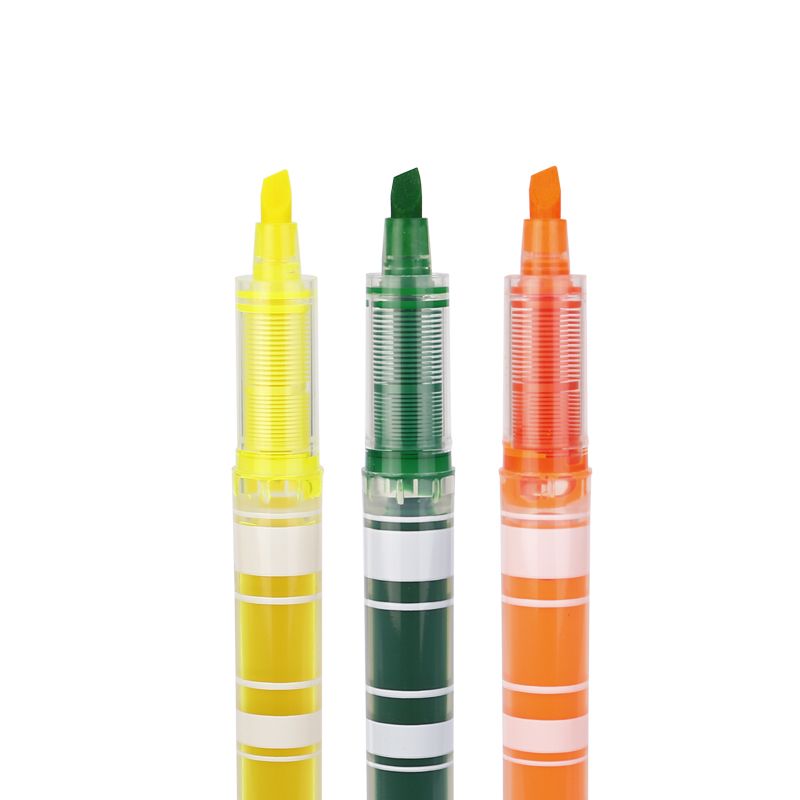 Eagle 1523 Hot Sale Stationery Highlighter Pen Set Plastic Black Highlighter Pen For Sthool