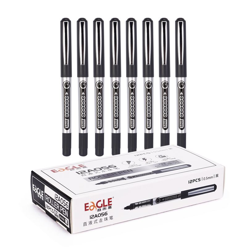 Eagle 12A056 Wholesale Price Stationery Gel Pen Set Plastic Black Bulk Gel Pens for Office Usage