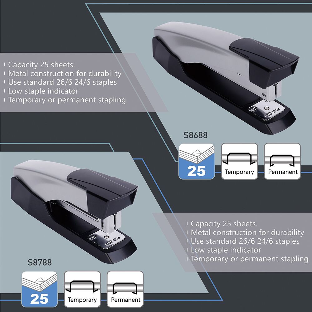 Eagle S8688 High Quality Manual Stapler Paper Desk Hand-held Office Paper Stapler