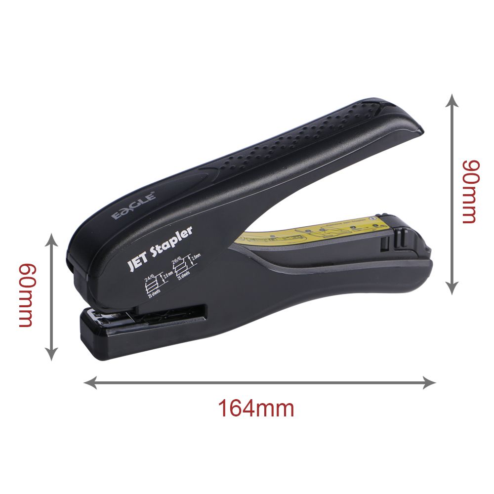 Eagle S10065 Handheld Stapler Force Saving Plastic Jet Stapler Paper Fastener Binding Stapler For Office And School