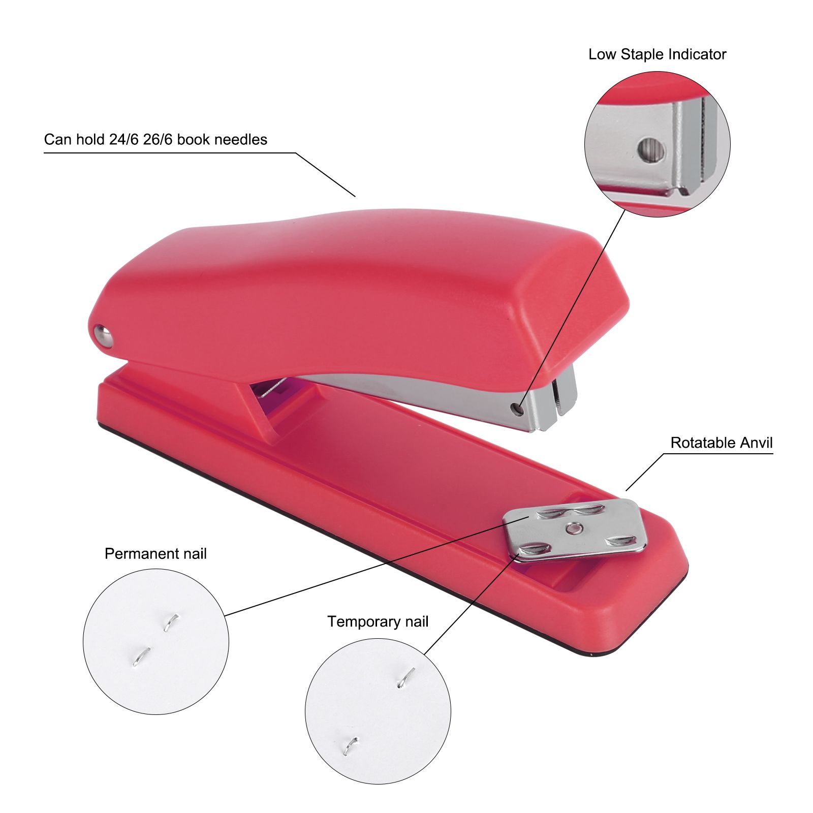 Eagle S10004 Office Desktop 24/6 26/6 Metal Manual Stapler Stationary Supplies