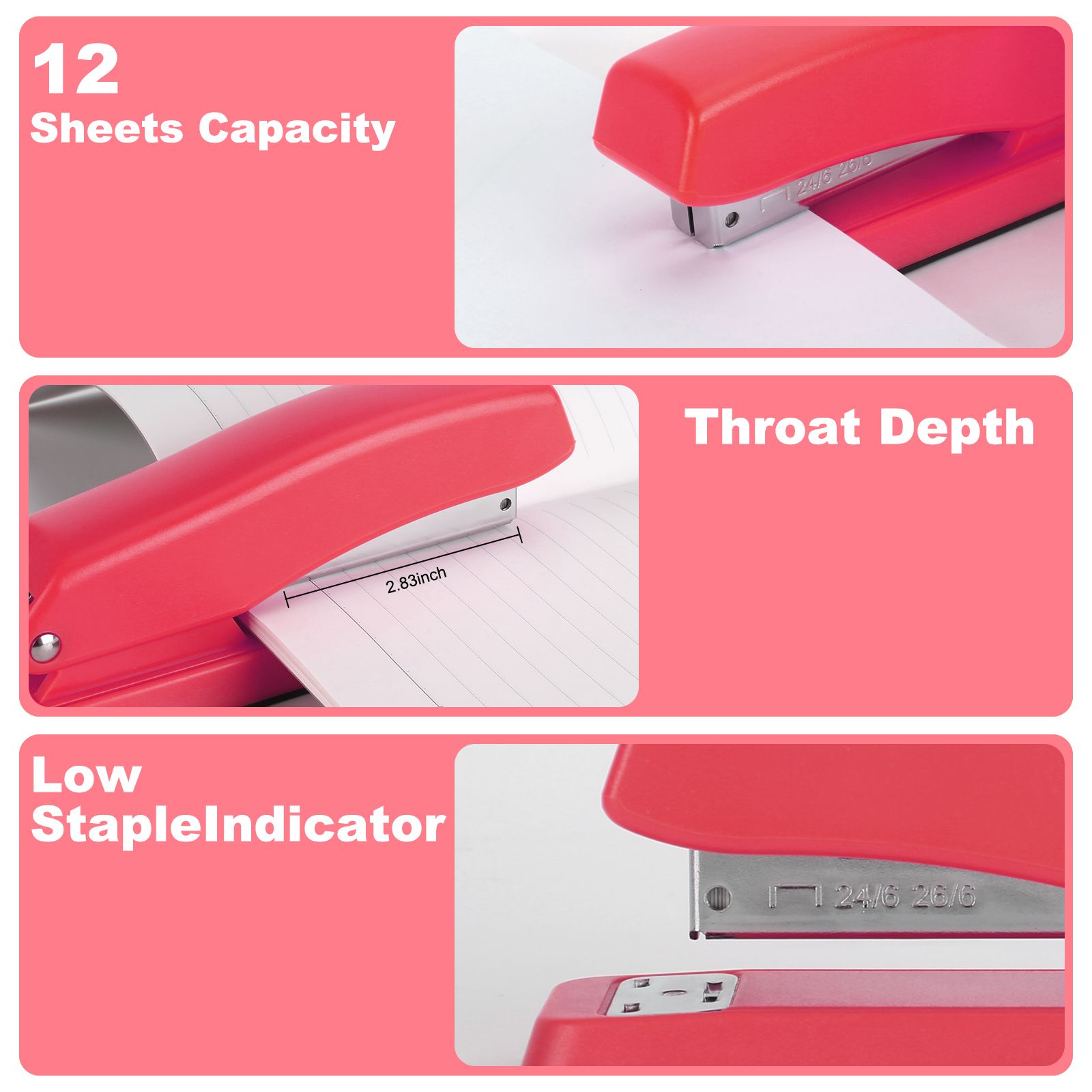 Eagle S10004 Office Desktop 24/6 26/6 Metal Manual Stapler Stationary Supplies