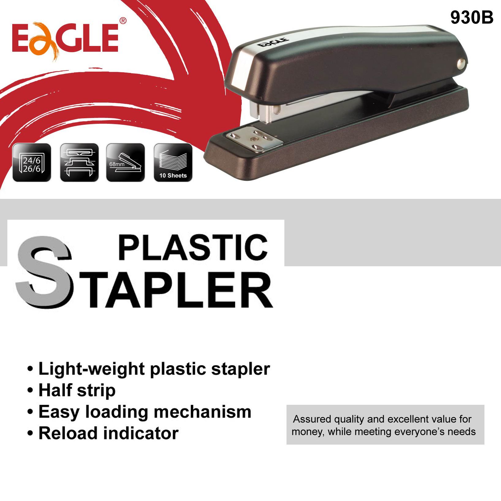 Eagle 930B Universal Customized Wholesale A4 Pages Paper Staplers Binding Machine